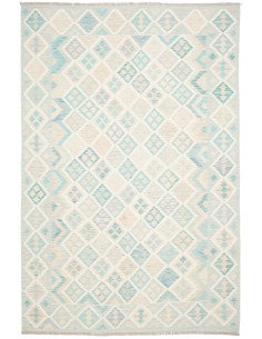 Tappeto Kilim Afghanistan 204x302 Blu Acquamari