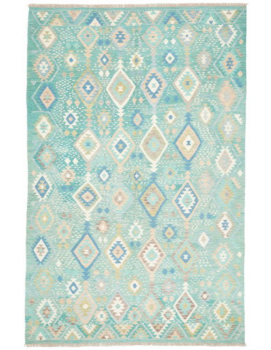 Rug Kilim Afghanistan 195x299 Turquoise Light B