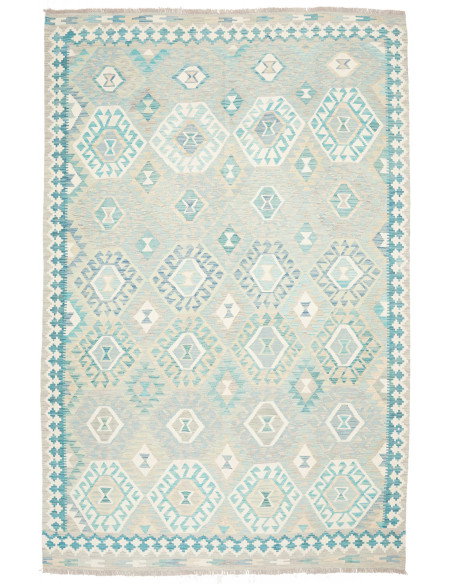 Tappeto Kilim Afghanistan 201x298 Acqua Marina