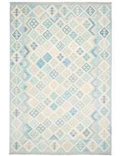 Rug Kilim Afghanistan 200x297 Sky Blue Light Bl