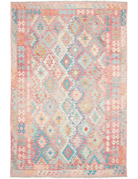 Tappeto Kilim Afghanistan 200x294 Rosa Corallo