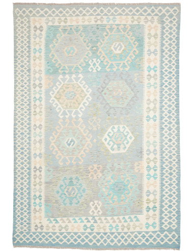 Rug Kilim Afghanistan 202x297 Sky Blue Turquois
