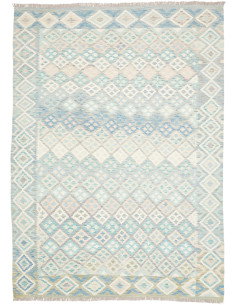 Tappeto Kilim Afghanistan 182x250 Blu Azzurro