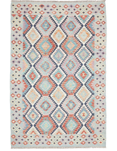 Rug Kilim Afghanistan 163x251 Sky Blue Terracot