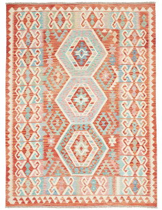 Rug Kilim Afghanistan 180x240 Terracotta Teal