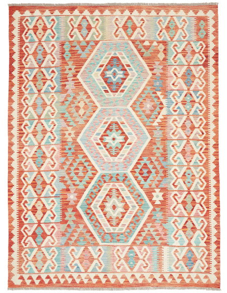 Rug Kilim Afghanistan 180x240 Terracotta Teal