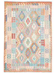Rug Kilim Afghanistan 170x250 Pastel Blue Coral