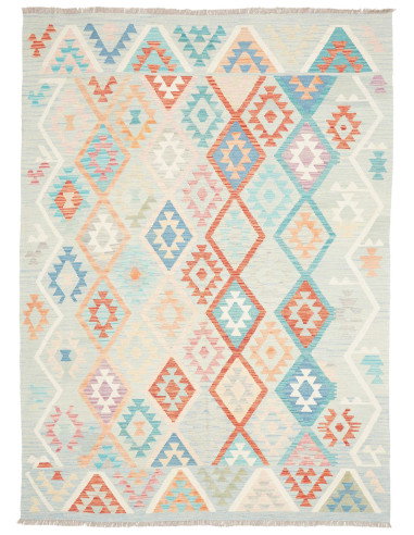 Rug Kilim Afghanistan 178x247 Light Blue Coral