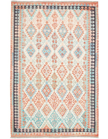 Rug Kilim Afghanistan 173x262 Coral Orange Aqua