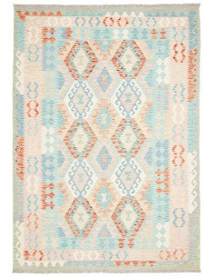 Rug Kilim Afghanistan 173x244 Light Blue Peach