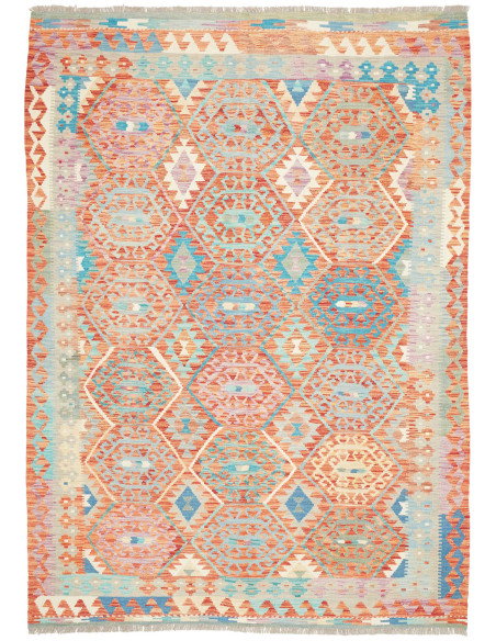 Tappeto Kilim Afghanistan 178x246 Terracotta Bl