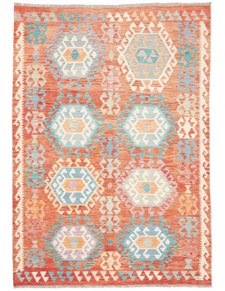 Tappeto Kilim Afghanistan 173x245 Arancione Ter