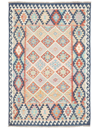 Rug Kilim Afghanistan 160x241 Light Blue Terrac