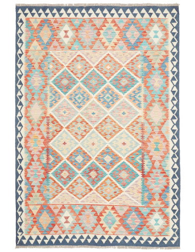 Tappeto Kilim Afghanistan 163x237 Blu Turchese