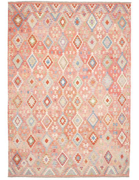 Tappeto Kilim Afghanistan 255x361 Rosa Corallo