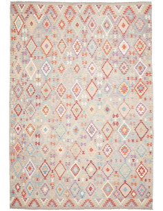 Tappeto Kilim Afghanistan 250x362 Grigio-beige
