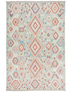 Tappeto Kilim Afghanistan 199x300 Azzurro Acqua