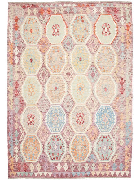 Rug Kilim Afghanistan 210x296 Mauve Pastel