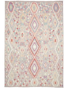 Rug Kilim Afghanistan 203x301 Grey-lilac Turquo