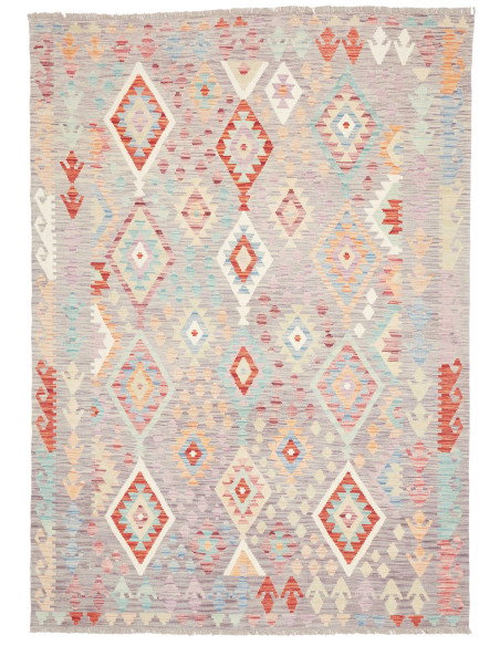 Tappeto Kilim Afghanistan 170x240 Grigio Con Ac