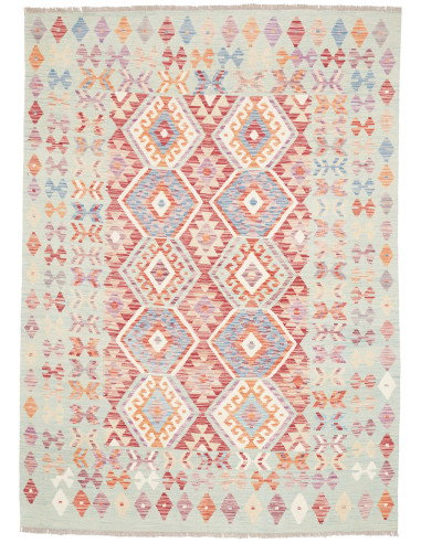 Tappeto Kilim Afghanistan 168x235 Azzurro Menta