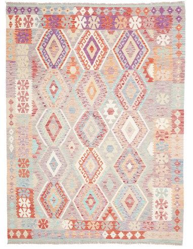 Tappeto Kilim Afghanistan 183x246 Grigio Tenue
