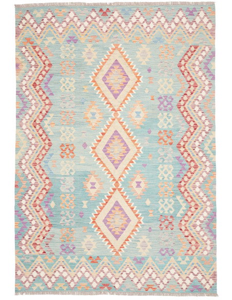 Rug Kilim Afghanistan 176x255 Turquoise Lavende