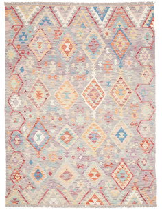 Tappeto Kilim Afghanistan 173x240 Grigio-lavand
