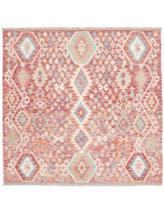 Tappeto Kilim Afghanistan 158x152 Rosso Terraco