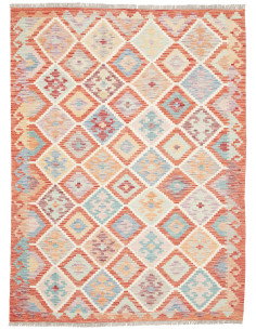 Rug Kilim Afghanistan 150x204 Orange Pastel Mul