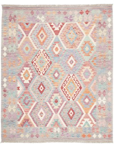 Tappeto Kilim Afghanistan 157x191 Grigio-lilla