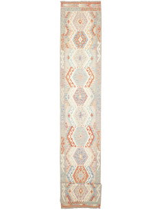 Tappeto Kilim Afghanistan 83x636 Grigio Chiaro