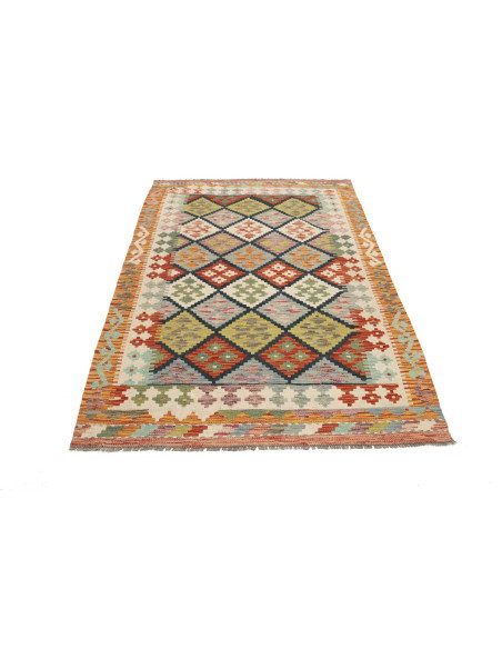Kilim 125x184 Cm Kilim Afghanistan Hand-carded Wool (warp: