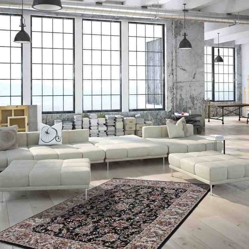 tappeto moderno classico saudi arabia dammam nero
