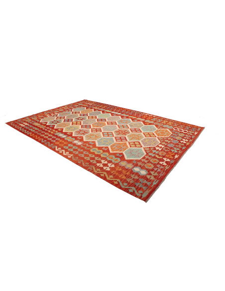 Kilim 201x297 Cm Kilim, Afghanistan, Hand-carded Wool (warp: