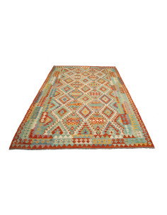 Kilim 204x294 Cm Kilim Afghanistan, Hand-carded Wool (warp: 2