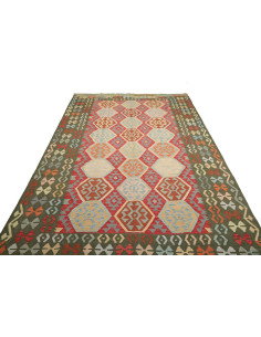 Kilim 198x302 Cm Kilim, Afghanistan, Hand-carded Wool (warp: 2