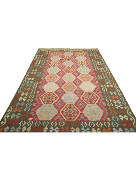 Kilim 198x302 Cm Kilim, Afghanistan, Hand-carded Wool (warp:
