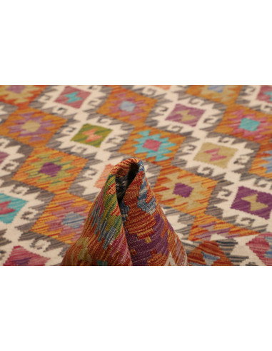 Kilim 201x298 Cm Kilim Afghanistan Hand-carded Wool Cotton