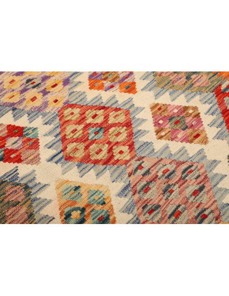 Kilim 102x189 Cm Kilim, Afghanistan, Lana Cardata A Mano Su