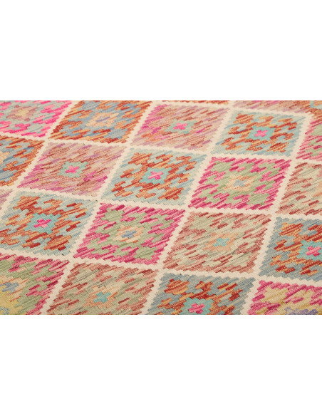 Kilim 100x194 Cm Kilim, Afghanistan, Hand-carded Wool (warp: