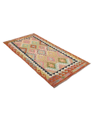 Kilim 98x204 Cm Kilim, Afghanistan, Hand-carded Wool (cotton