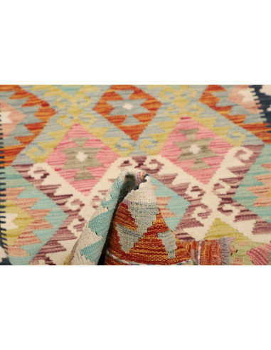 Kilim 98x204 Cm Kilim, Afghanistan, Hand-carded Wool (cotton