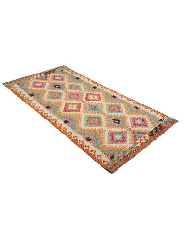 Kilim 101x202 Cm Kilim, Afghanistan, Hand-carded Wool (warp: