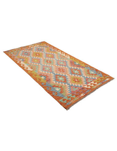 Kilim 102x201 Cm Kilim, Afghanistan, Hand-carded Wool (warp: