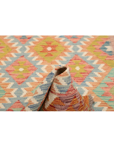 Kilim 102x201 Cm Kilim, Afghanistan, Hand-carded Wool (warp: