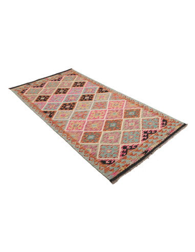 Kilim 103x202 Cm Kilim Afghanistan, Hand-carded Wool (warp: