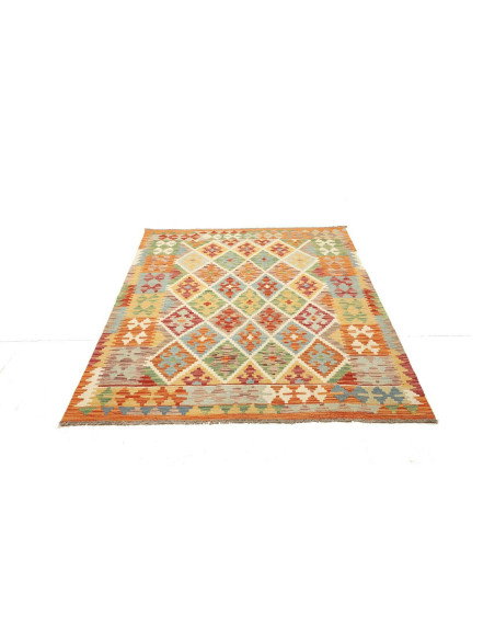 Kilim 147x192 Cm Kilim Afghanistan. Lana Cardata A Mano