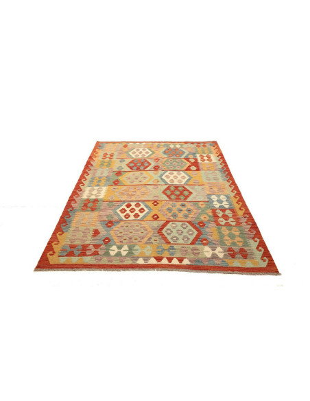 Kilim 148x201 Cm Kilim, Afghanistan, Lana Cardata A Mano
