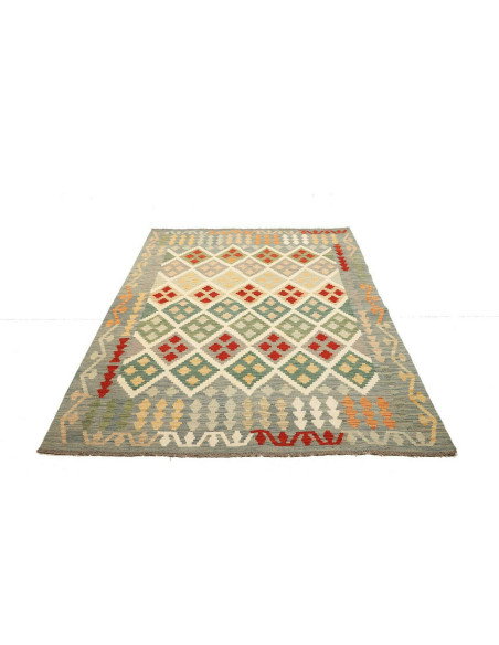 Kilim 150x200 Cm Kilim, Afghanistan, Hand-carded Wool (warp: